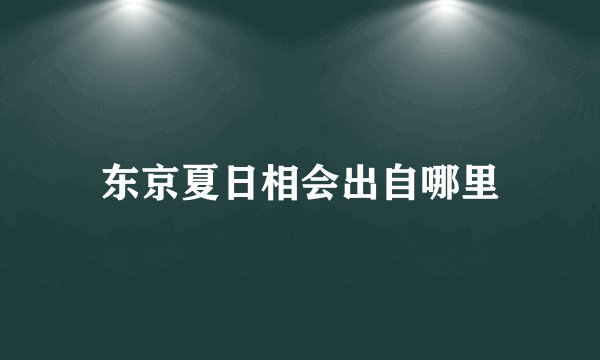 东京夏日相会出自哪里