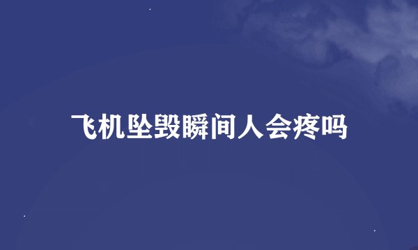 飞机坠毁瞬间人会疼吗