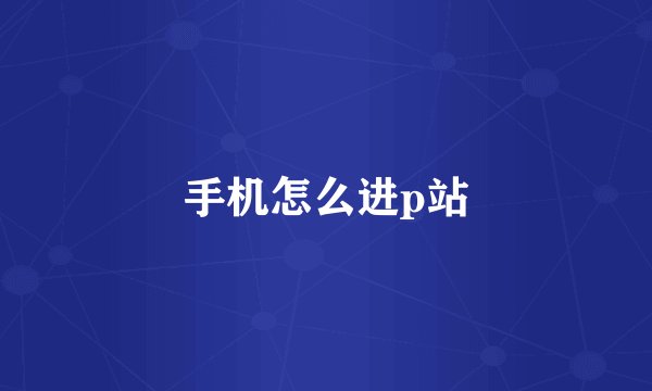手机怎么进p站