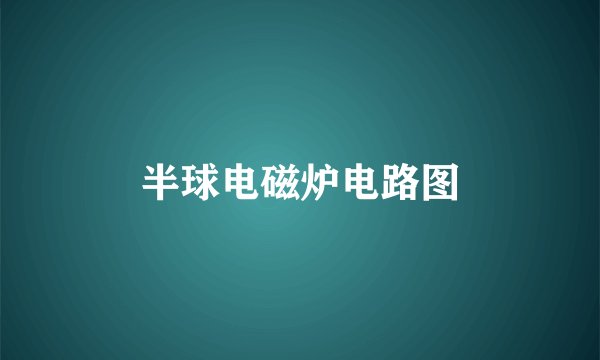 半球电磁炉电路图