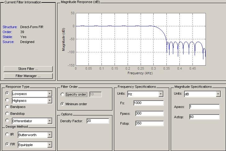 matlab设计低通滤波器