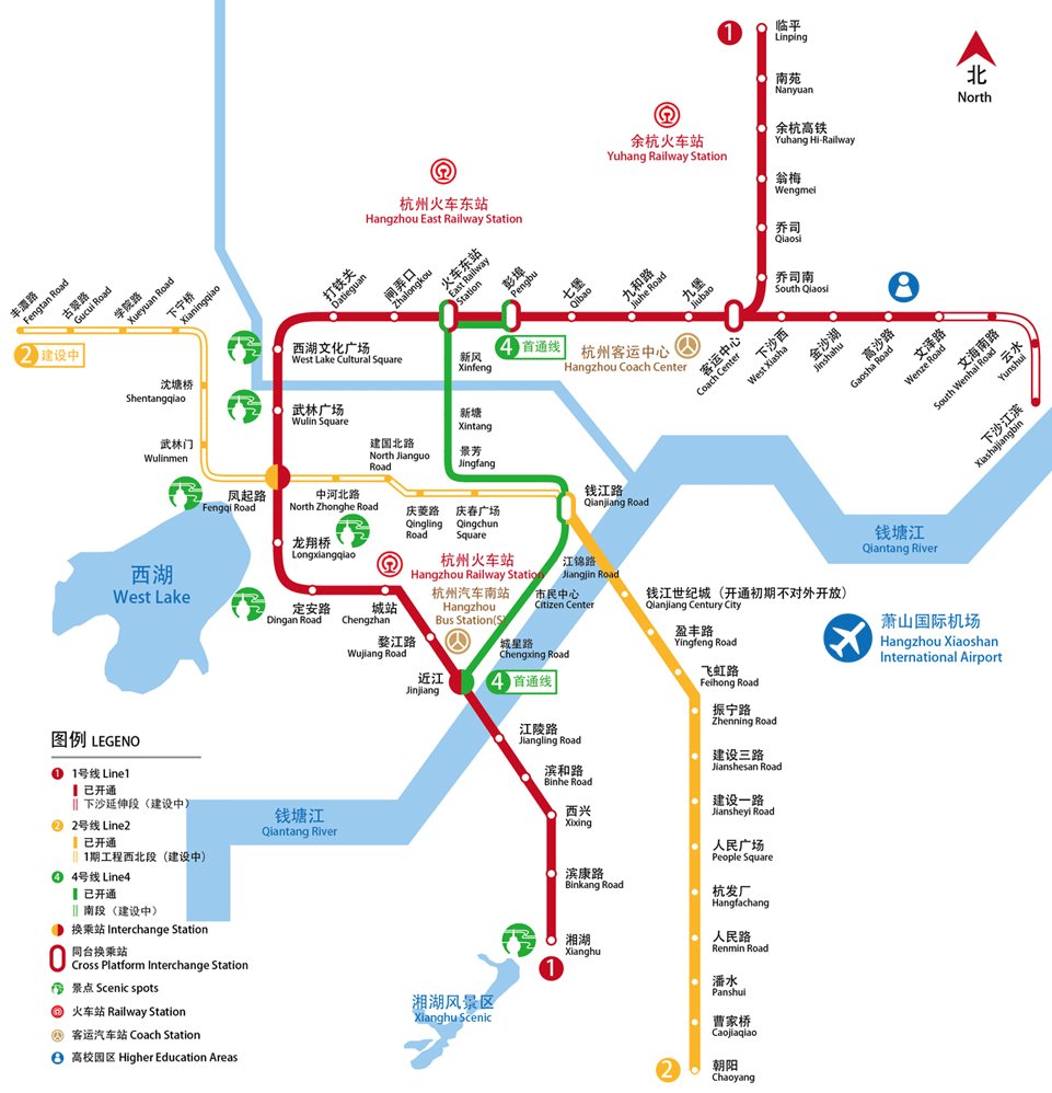 杭州目前有几条地铁线路啊？