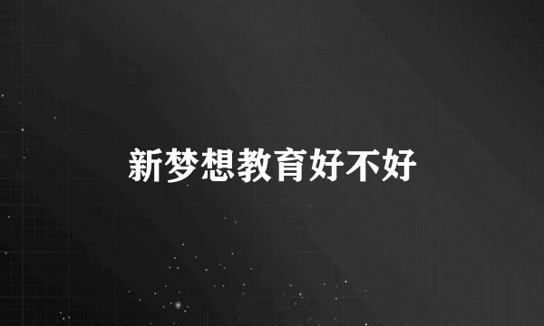 新梦想教育好不好
