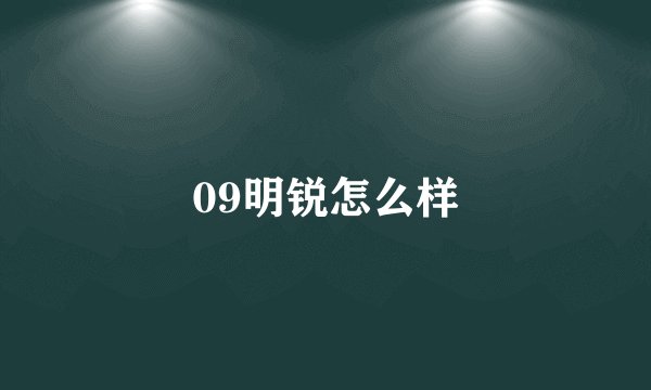 09明锐怎么样