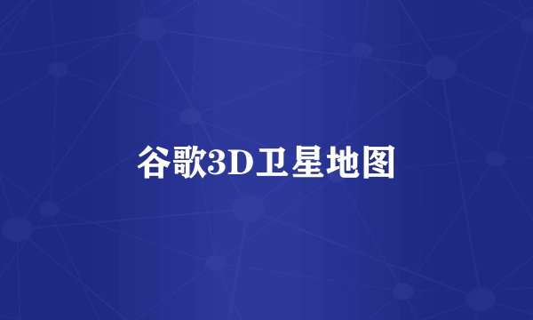 谷歌3D卫星地图