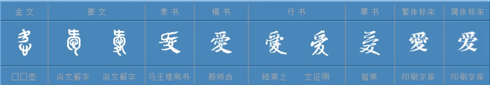 爱的繁写怎么写啊