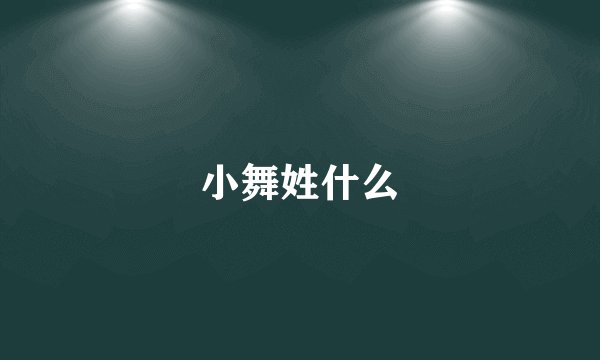 小舞姓什么