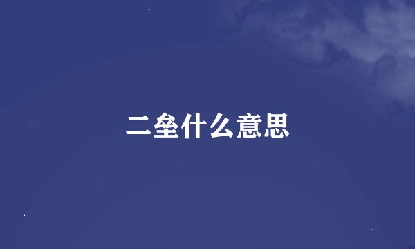 二垒什么意思