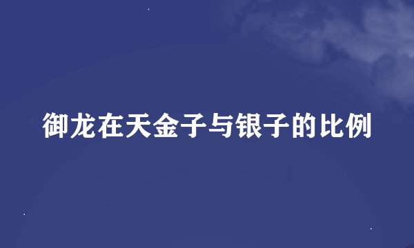 御龙在天金子与银子的比例