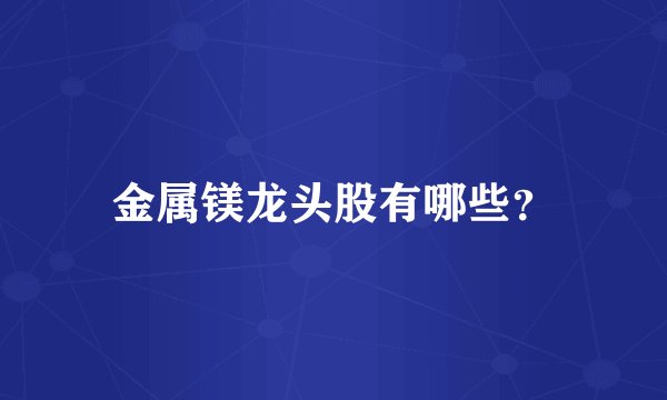 金属镁龙头股有哪些？