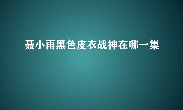 聂小雨黑色皮衣战神在哪一集