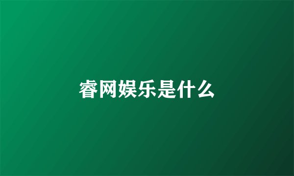 睿网娱乐是什么