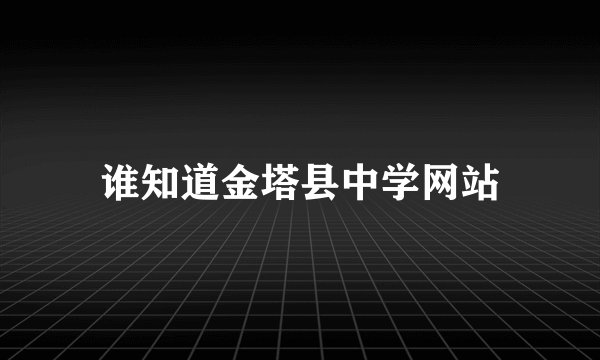 谁知道金塔县中学网站