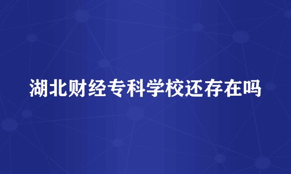 湖北财经专科学校还存在吗