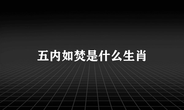 五内如焚是什么生肖