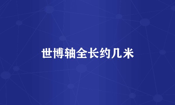 世博轴全长约几米