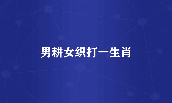 男耕女织打一生肖