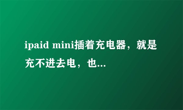 ipaid mini插着充电器，就是充不进去电，也开不了机