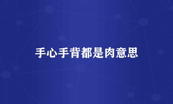 手心手背都是肉意思