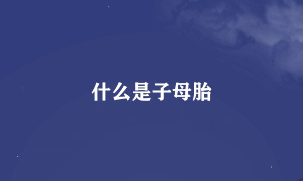 什么是子母胎