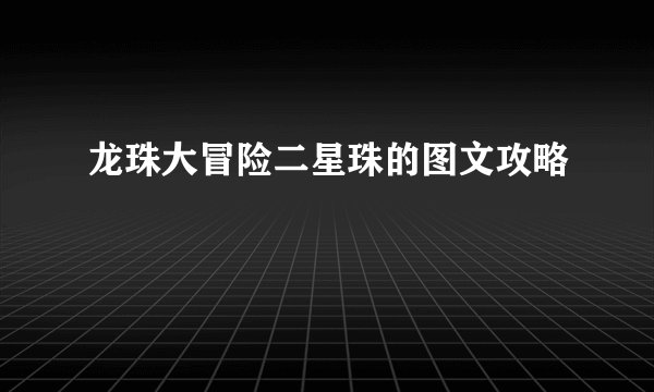 龙珠大冒险二星珠的图文攻略