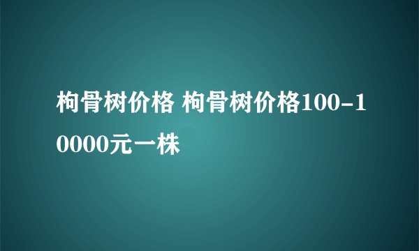 枸骨树价格 枸骨树价格100-10000元一株