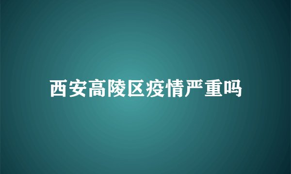 西安高陵区疫情严重吗