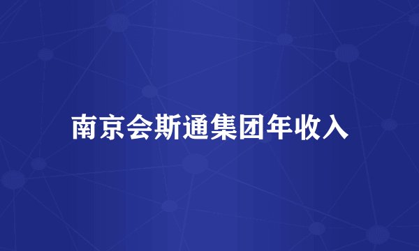 南京会斯通集团年收入