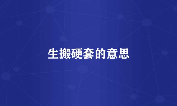 生搬硬套的意思
