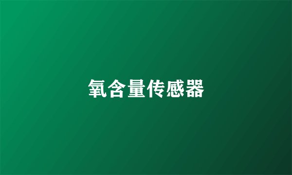 氧含量传感器