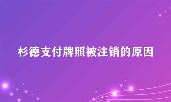 杉德支付牌照被注销的原因