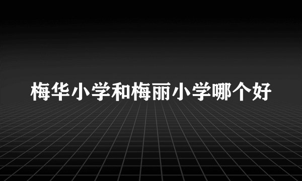 梅华小学和梅丽小学哪个好