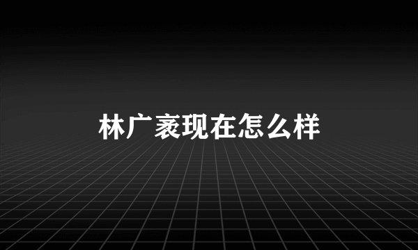 林广袤现在怎么样