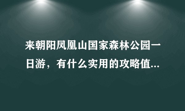 来朝阳凤凰山国家森林公园一日游，有什么实用的攻略值得参考？