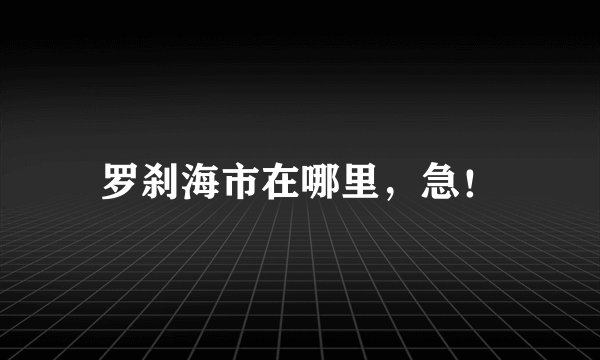 罗刹海市在哪里，急！