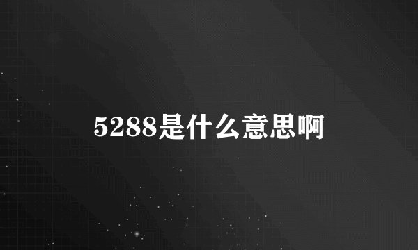 5288是什么意思啊