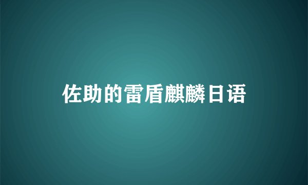 佐助的雷盾麒麟日语