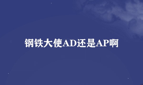 钢铁大使AD还是AP啊
