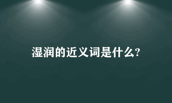 湿润的近义词是什么?