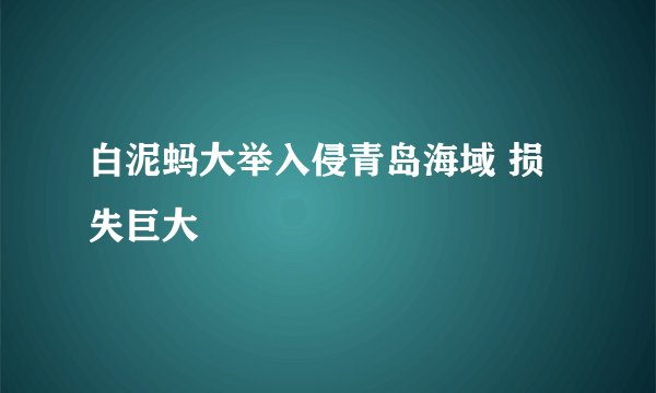 白泥蚂大举入侵青岛海域 损失巨大