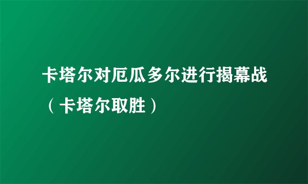 卡塔尔对厄瓜多尔进行揭幕战（卡塔尔取胜）