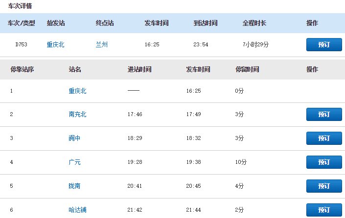 k73次列车途经站点时刻表