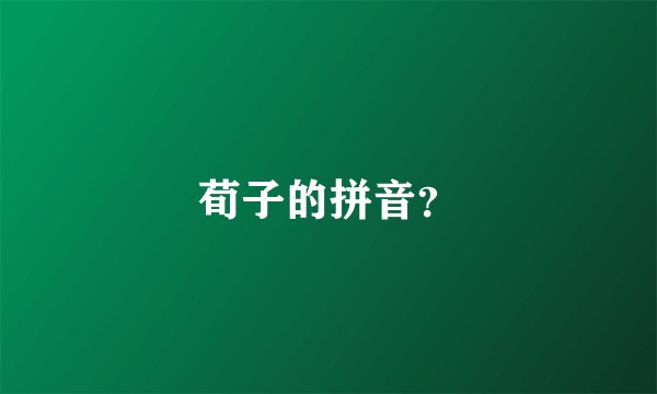荀子的拼音？