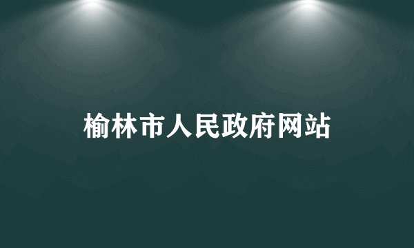 榆林市人民政府网站