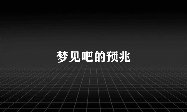 梦见吧的预兆