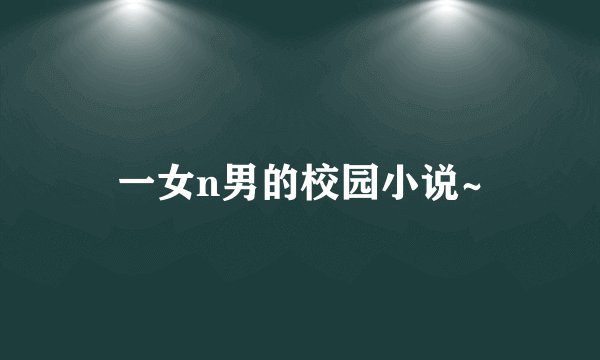 一女n男的校园小说~