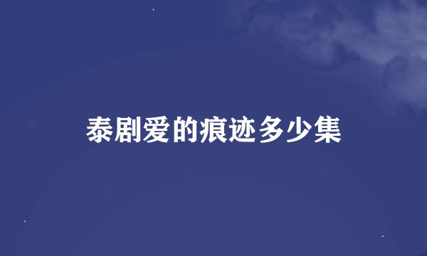 泰剧爱的痕迹多少集