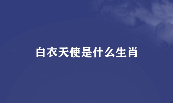 白衣天使是什么生肖