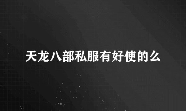 天龙八部私服有好使的么