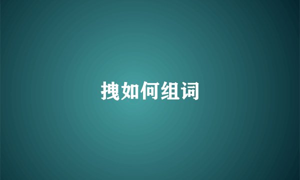 拽如何组词